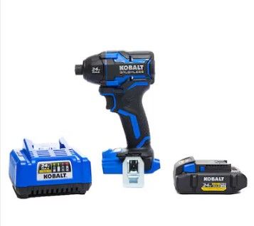 Photo 1 of **DIDN'T TURN ON - SELLING FOR PARTS GOOD BATTERY ** Kobalt XTR 24-volt Max 1/4-in Variable Speed Brushless Cordless Impact Driver (1-Battery Included)  HARD CARRY CASE 