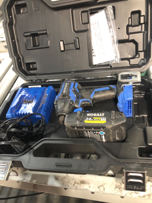 Photo 2 of **DIDN'T TURN ON - SELLING FOR PARTS GOOD BATTERY ** Kobalt XTR 24-volt Max 1/4-in Variable Speed Brushless Cordless Impact Driver (1-Battery Included)  HARD CARRY CASE 