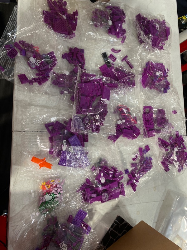 Photo 8 of **OPENED BY STAFF** NO FIGURINES ** MEGA MOTU Superhero Toy Building Set for Adults, Collectible Masters of the Universe with He-Man, Skeletor and More, Vintage Packaging