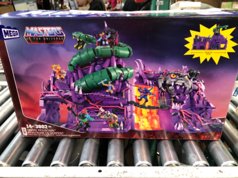 Photo 2 of **OPENED BY STAFF** NO FIGURINES ** MEGA MOTU Superhero Toy Building Set for Adults, Collectible Masters of the Universe with He-Man, Skeletor and More, Vintage Packaging