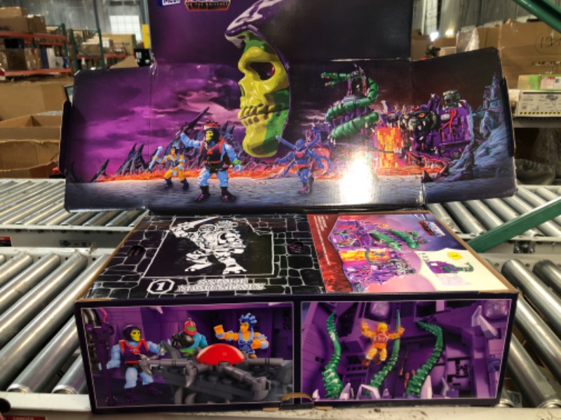 Photo 4 of **OPENED BY STAFF** NO FIGURINES ** MEGA MOTU Superhero Toy Building Set for Adults, Collectible Masters of the Universe with He-Man, Skeletor and More, Vintage Packaging