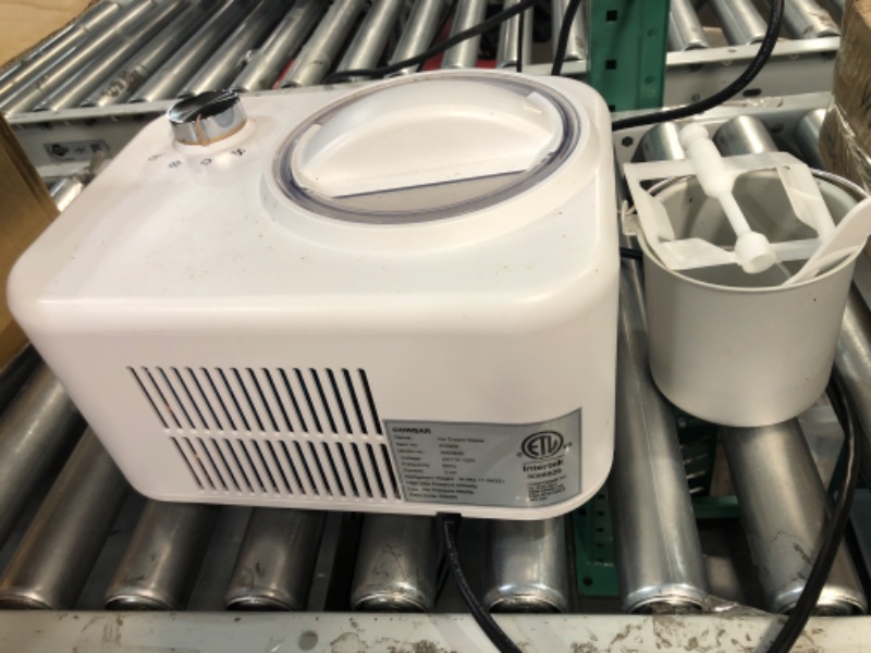 Photo 2 of *A LITTLE DIRTY/STICKY - TURNS ON* COWSAR Fully Automatic Ice Cream Maker with Built-in Compressor,Fruit Yogurt Machine Pre-freezing is No Needed,Removable Ice Cream Bowl, Easy Clean (CH-IC3908-1) IC3908 0.9 Quart