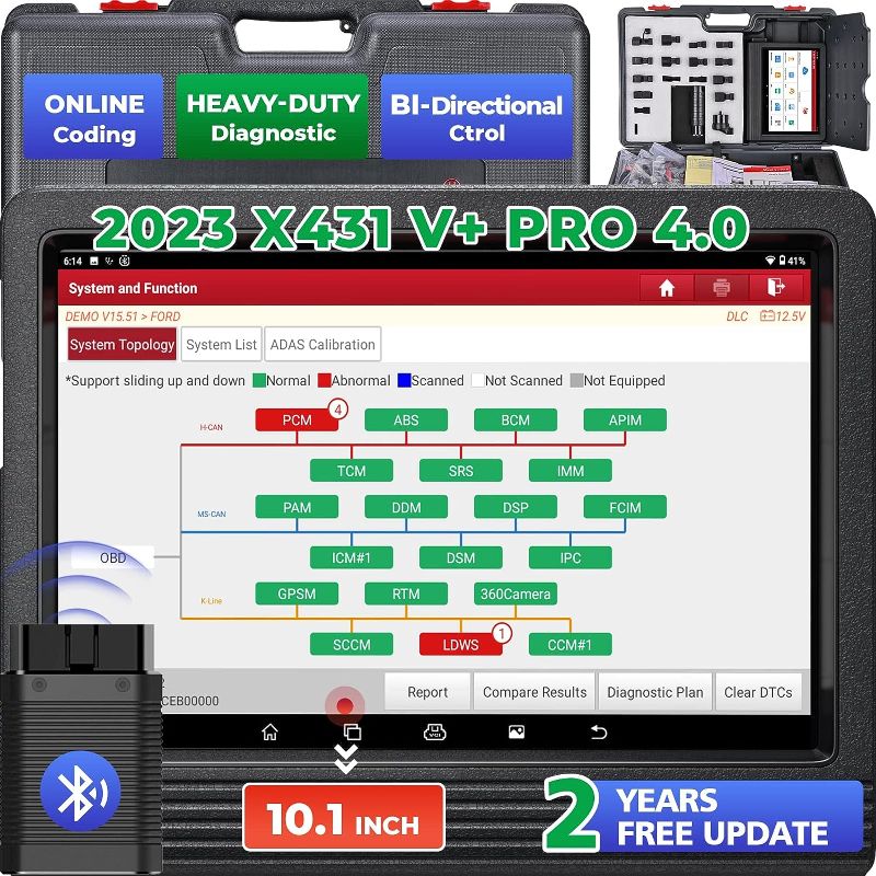 Photo 1 of * used * pre registered * see all images * 
LAUNCH X431 V+ PRO 4.0 Diagnostic Scan Tool, 2023 Elite Global Version, ECU Coding, 37+ Reset HD Trucks Scan, IMMO Key Match, 