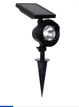 Photo 1 of * BROKEN FIXTURE BUT STILL TURNS ON* Harbor Breeze 120-Lumen Black Solar LED Flood Light