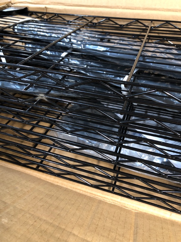 Photo 1 of Devo 6-Tier Storage Shelf Wire Shelve Unit Rack Organizer for Garage Level Adjustable,Side Hooks (Upgrade Black)