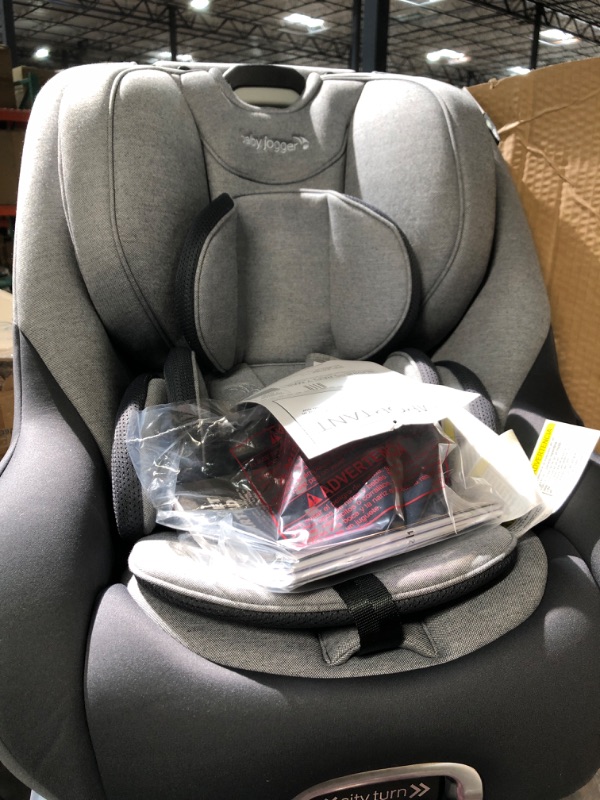 Photo 3 of Baby Jogger City Turn Rotating Convertible Car Seat | Unique Turning Car Seat Rotates for Easy in and Out, Phantom Grey