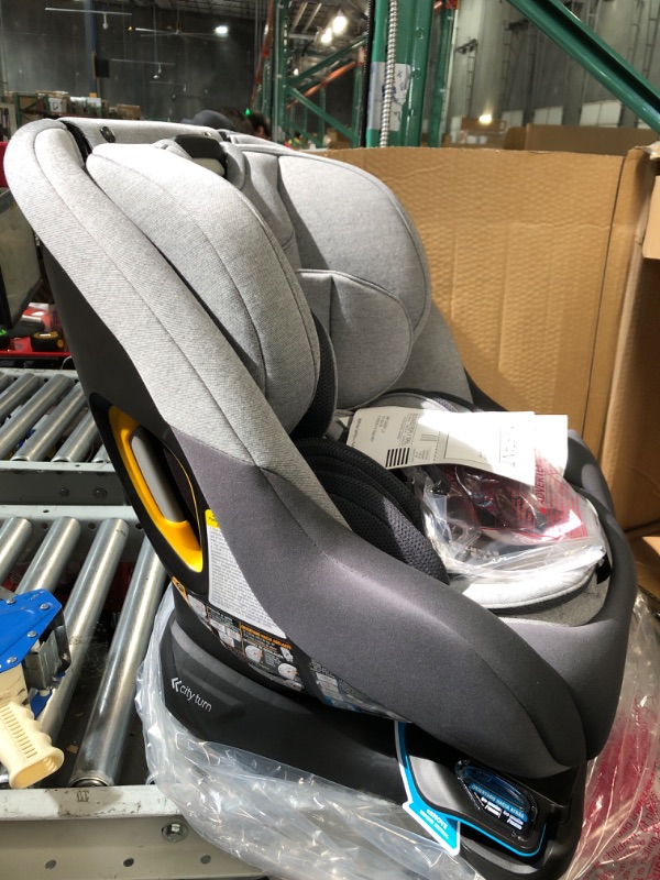 Photo 4 of Baby Jogger City Turn Rotating Convertible Car Seat | Unique Turning Car Seat Rotates for Easy in and Out, Phantom Grey