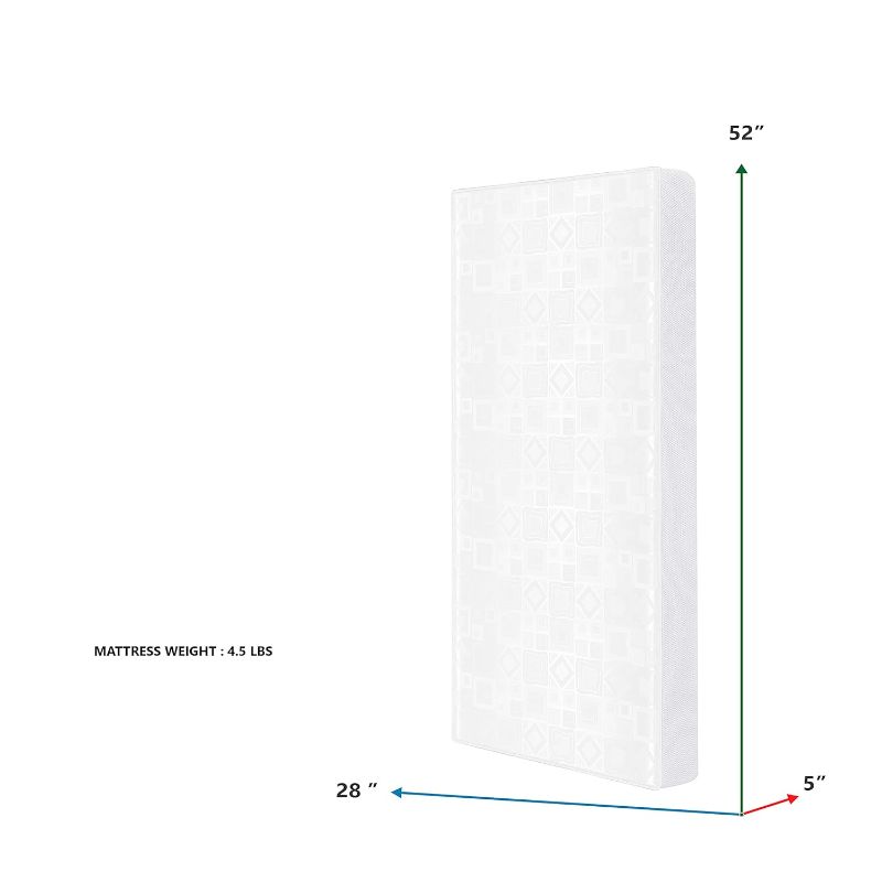 Photo 1 of *STOCK IMG AS REF Dream On Me Breathable Foam Crib and Toddler Bed Standard Mattress, 5 Inch