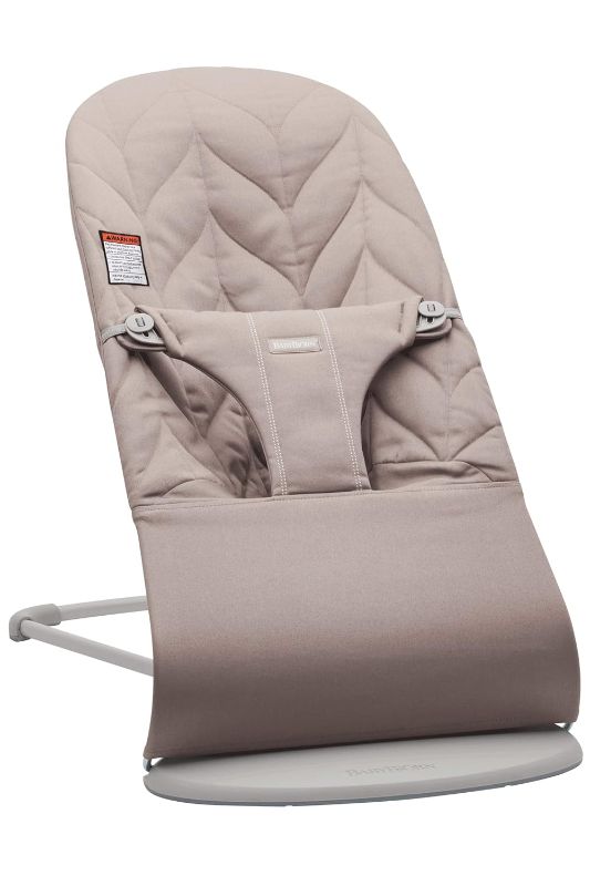 Photo 1 of BabyBjörn Bouncer Bliss, Cotton Petal Quilt, Sand Gray