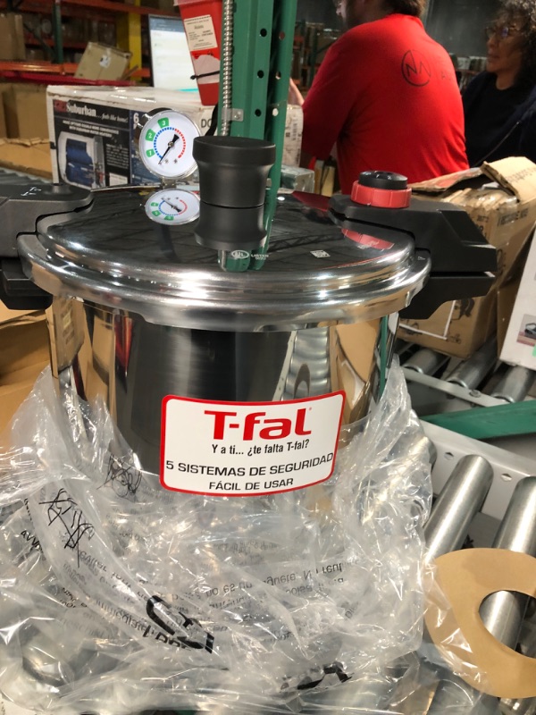 Photo 2 of (USED AND DOESNT WORK) T-fal Pressure Cooker, Pressure Canner with Pressure Control, 3 PSI Settings, 22 Quart, Silver - 7114000511 22-Quart Pressure Canner