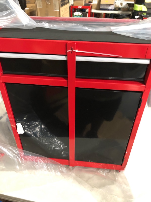 Photo 5 of *MINOR DAMAGE-MISSING TOP HALF*
BIG RED ATBT1204R-RB Torin Rolling Garage Workshop Tool Organizer: RED AND BLACK