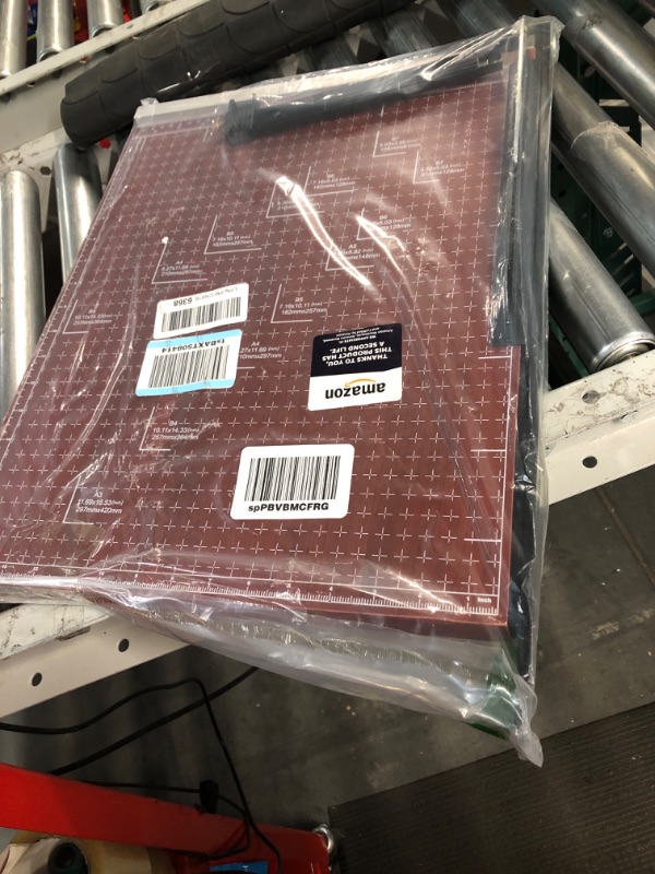 Photo 1 of Heavy Duty Guillotine Paper Cutter, A3 Large Paper Trimmer Blade Gridded Photo Guillotine Craft Machine, 18 inch Cut Length, 18.9" x 15.0" (Use for A2-A7) A3 Red