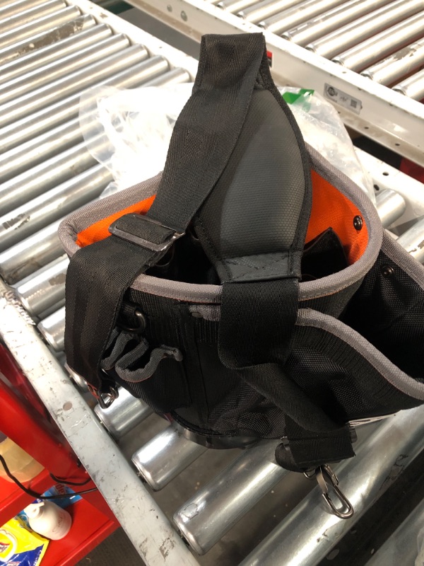 Photo 1 of Klein Tools 55419SP-14 Tool Bag with Shoulder Strap Has 14 Pockets for Tool Storage, Can Fit Long Screwdrivers