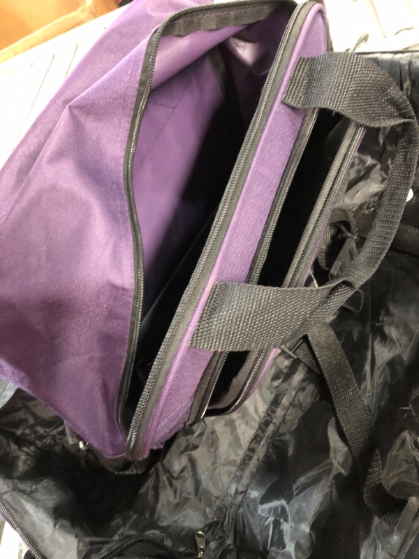 Photo 6 of *1 ZIPPER TAB BROKEN DOESN'T AFFECT USE** Rockland Fashion Softside Upright Luggage Set, Purple, 2-Piece