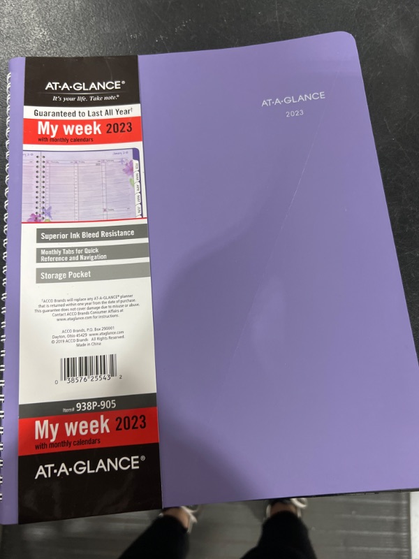 Photo 2 of AT-A-GLANCE 2023 Weekly & Monthly Planner, 8-1/2" x 11", Large, Beautiful Day, Lavender (938P-905) Beautiful Day 2023 Old Edition