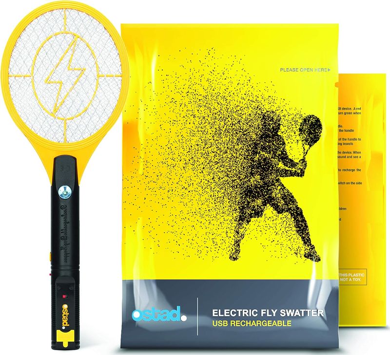 Photo 1 of Electric Fly Swatter Racket - Indoor & Outdoor Bug Zapper, Mosquito Zapper for Home, Pest Control, Fly Zapper, Mosquito and Bug Zapper Indoor

