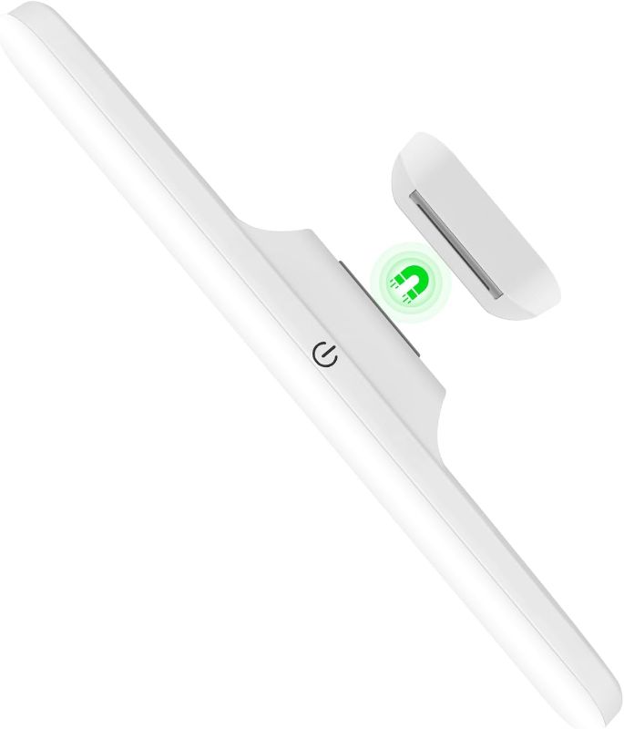Photo 1 of Yantsai Dimmable Under Cabinet Lights,3 Colors LED Rechargeable Closet Light,Rechargeable Battery Powered Operated Under Counter Lights for Kitcen, Desk Light Bar for Reading,Makeup,Mirror,Pantry
