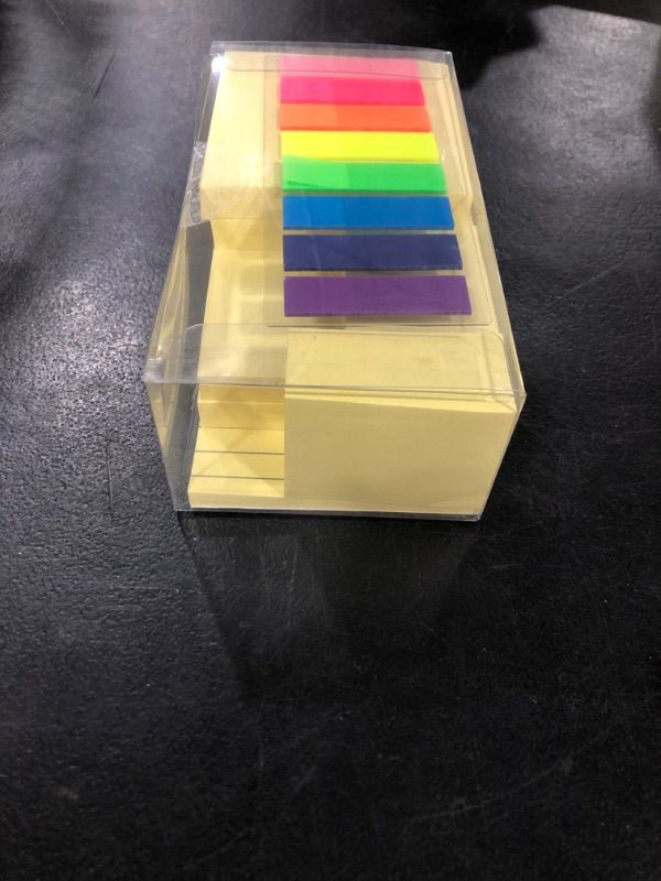 Photo 1 of Bocyteopr Sticky Notes, Yellow Self-Stick Pads & Colorful PET Index Lable & Lined Note Pad, 9-Pack Memo Pads Set for School Home Office Supplies