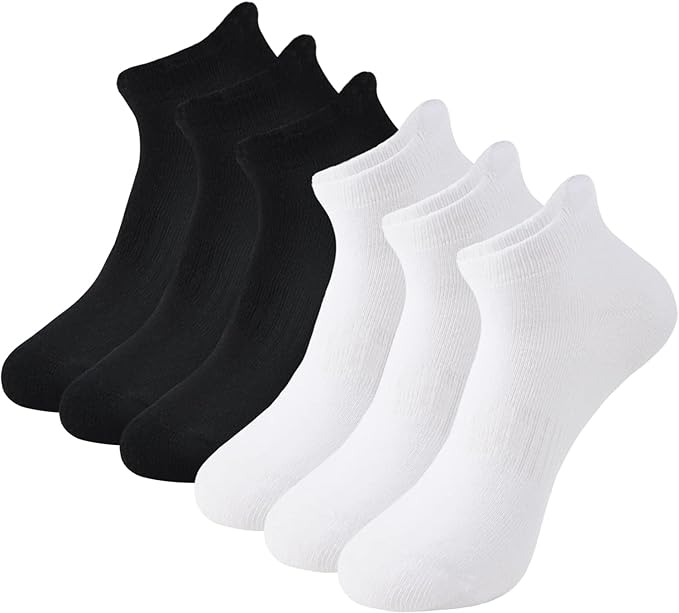 Photo 1 of 5 -7 YRSMarchare Boys White Crew Socks Kids Athletic Socks With Cushioned Thick Cotton Socks Black/White/Grey 6 Pack