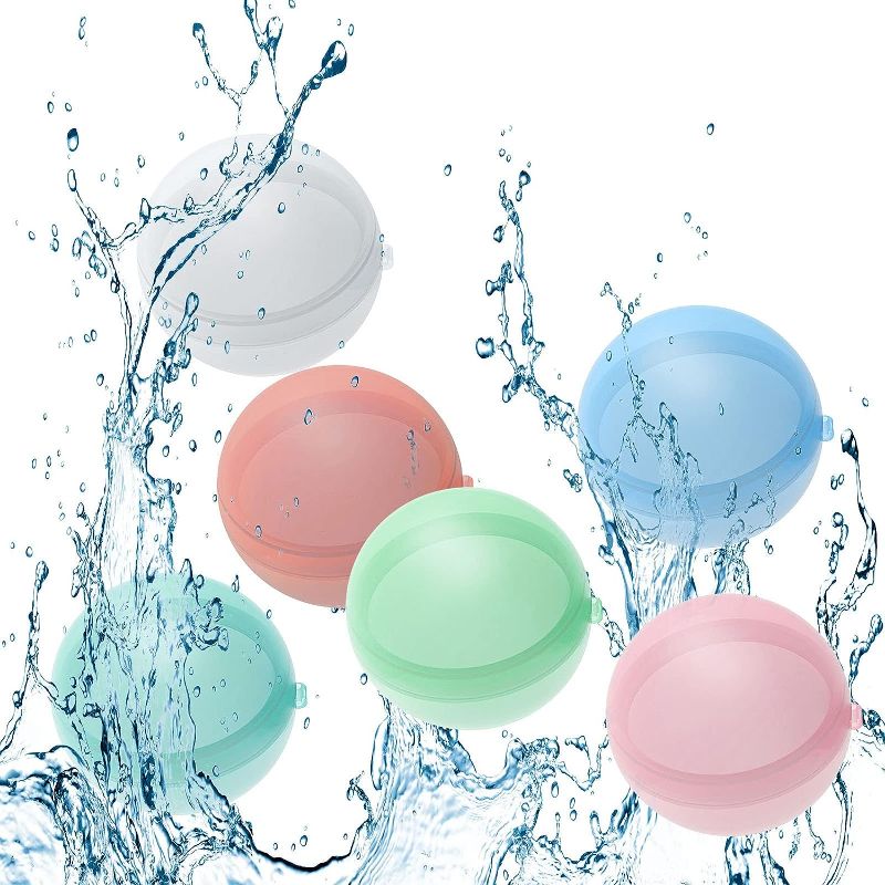 Photo 1 of 
Reusable Water Balloons for Kids and Adults, Soft Silicone Material, Quick Fill Water Splash Bombs for Outdoor Activ