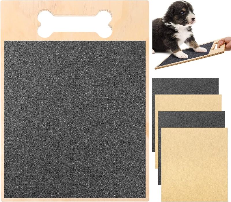 Photo 1 of 
MEWTOGO Dog Scratch Pad - Durable Dog Nail Scratch Board with 4 Sandpapers, Safe and Effective for Trimming Pet's Nails Replacing Nail Clipper