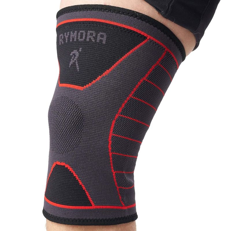 Photo 1 of 
Rymora Knee Support Sleeve, Orthopedic Brace for Men and Women (Grey) (Single Wrap) (M - Medium) - Compression Brace for Ligament Injury, Joint Pain Relief,