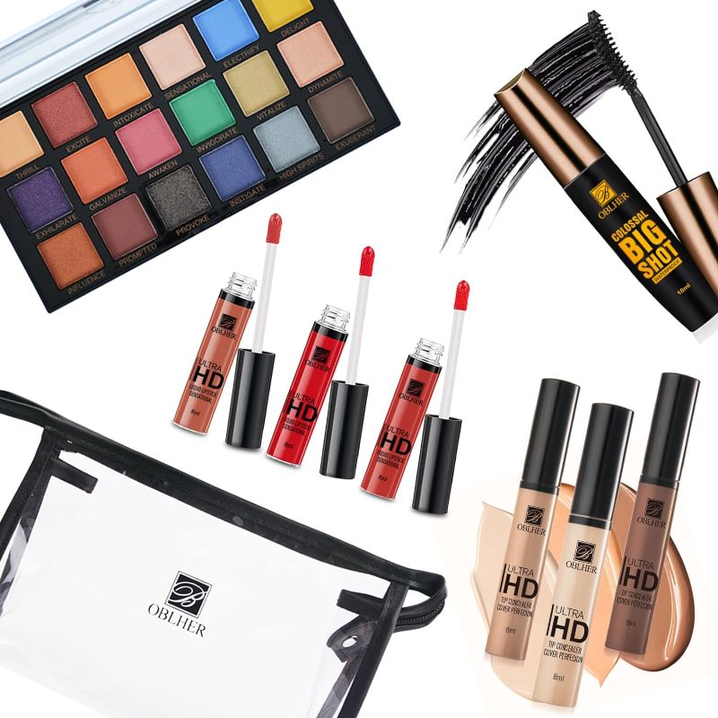 Photo 1 of 
OBLHER B Makeup Kits Contour Palette Set Make Up Kit For Women Full Kit? Ultimate Foundation Combination - Foundation Blending Beauty Spong Cosmetic Bag...