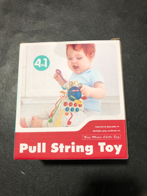 Photo 2 of Baby Montessori Sensory Toys - Toddler Learning Activities Travel Pull String Toys - Fine Motor Skills Teething Toys - Gifts for 6 9 12 18 Month Age 1 2 3 One Two Year Old Boys Girls Infant Toys
