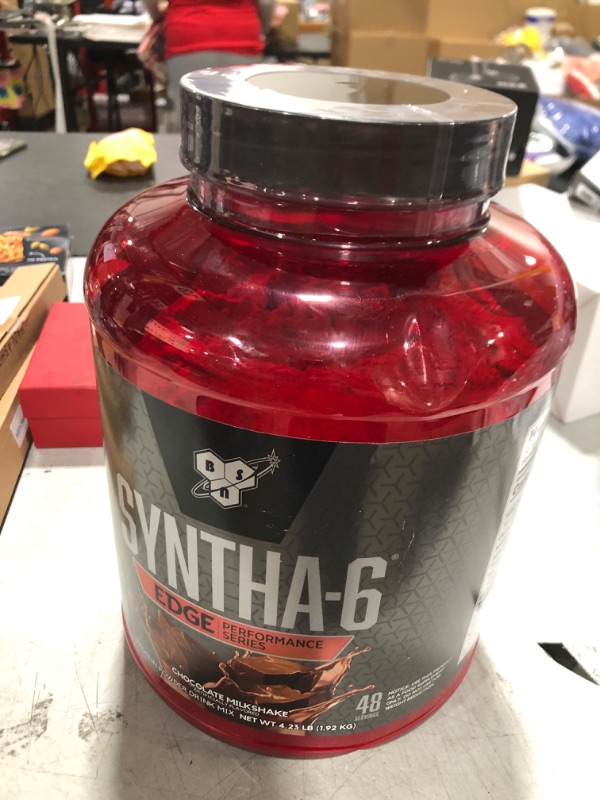 Photo 2 of BSN SYNTHA-6 Edge Protein Powder, Chocolate Protein Powder with Hydrolyzed Whey, Micellar Casein, Milk Protein Isolate, Low Sugar, 24g Protein, Chocolate Milkshake, 48 Servings Chocolate Milkshake 48 Servings (Pack of 1) EXP 8/21/2023