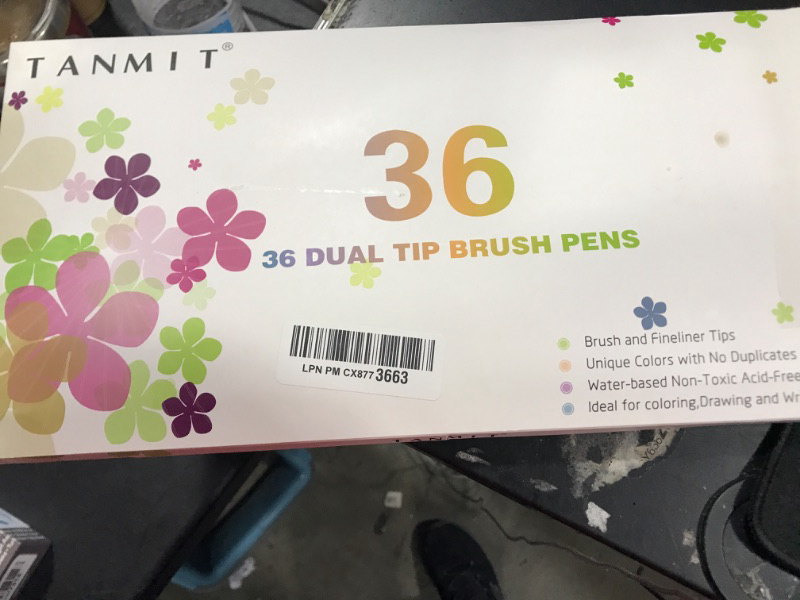 Photo 2 of Dual Brush Marker Pens for Coloring Books, Tanmit Fine Tip Coloring Marker & Brush Pen Set for Journaling Note Taking Writing Planning Art Project