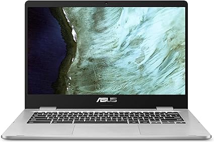 Photo 1 of ASUS Chromebook C423 14.0" FHD NanoEdge -Display -with 180 Degree -Hinge Intel Celeron N3350 -Processor, 4GB -RAM, 64GB eMMC Storage, Silver, C423NA-IS44F-USED
