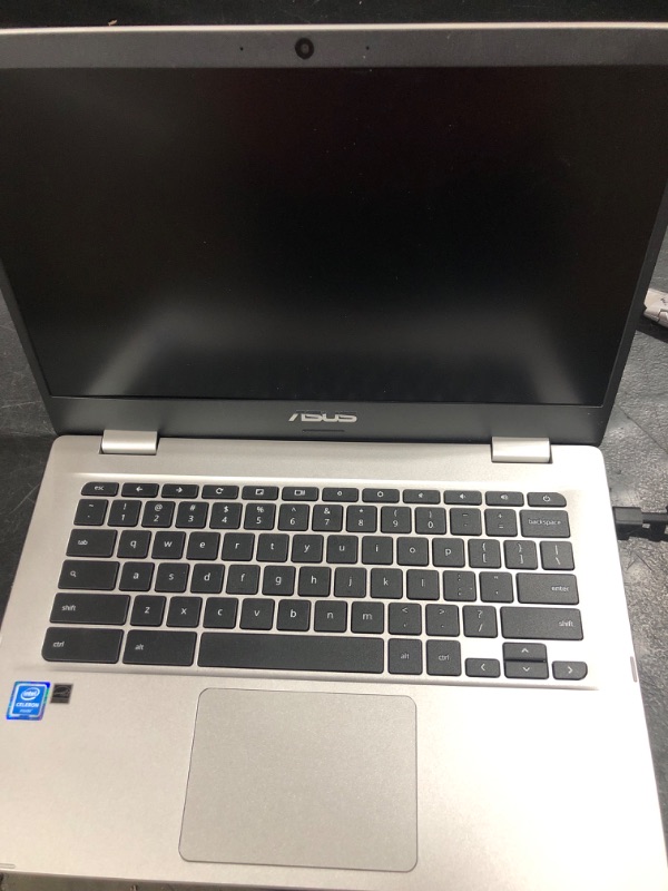 Photo 3 of ASUS Chromebook C423 14.0" FHD NanoEdge -Display -with 180 Degree -Hinge Intel Celeron N3350 -Processor, 4GB -RAM, 64GB eMMC Storage, Silver, C423NA-IS44F-USED
