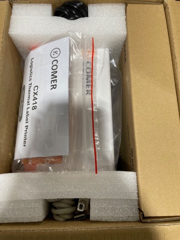 Photo 2 of K Comer Shipping Label Printer 150mm/s High-Speed 4x6 Direct Thermal Label Printing for Shipment Package 1-Click Setup on Windows/Mac,Label Maker Compatible with Amazon, Ebay, Shopify, FedEx,USPS,Etsy BASIC VERSION