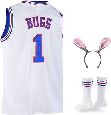 Photo 1 of YOUTH SMALL Oknown Youth Basketball Jersey Bugs #1 Moive Sport Jerseys Bunny Shirts for Kids
