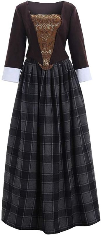 Photo 1 of 3XL Women's Scottish Highland Dress Claire Fraser Cosplay Costume Dress from Outlander 