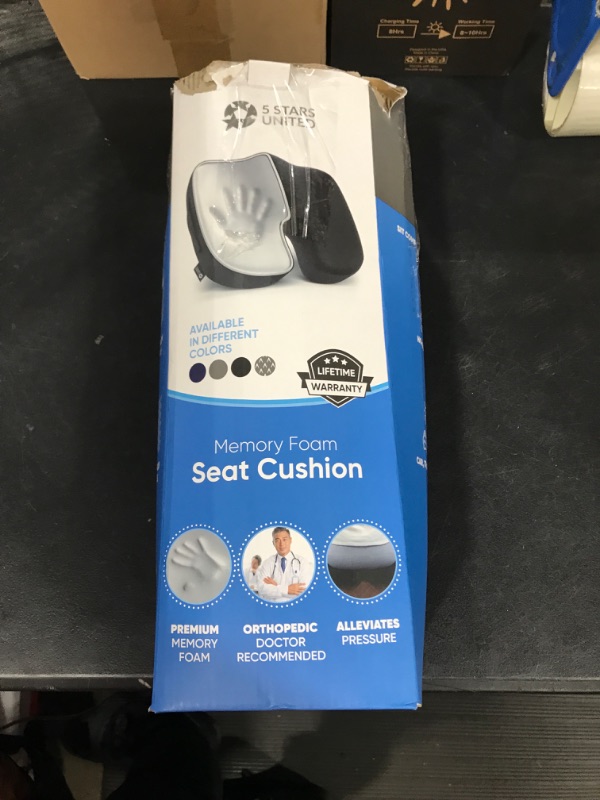 Photo 1 of Seat Cushion Pillow for Office Chair - Memory Foam Firm Coccyx Pad - Tailbone, Sciatica, Lower Back Pain Relief - Lifting Cushion for Car, Wheelchair, School Chair, Computer and Desk Chair Light Gray Mesh 1