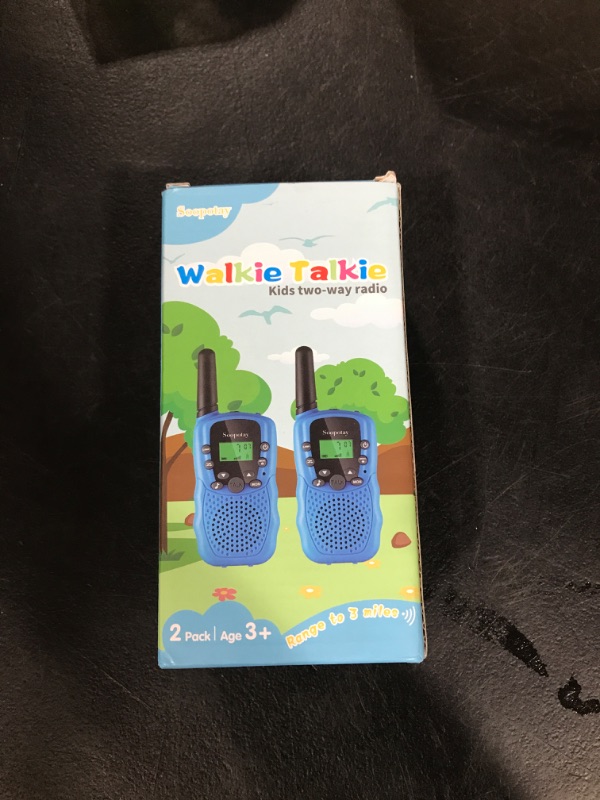 Photo 2 of Soopotay Kids Toys for Boys Age 6-12, Walkie Talkies for Kids 2 Pack, Long Distance Kids Walkie Talkies Toys for Girls and Boys, Kids Two-Way Radios for 3-12 Years Old, Easter Basket Stuffers for Kids Blue