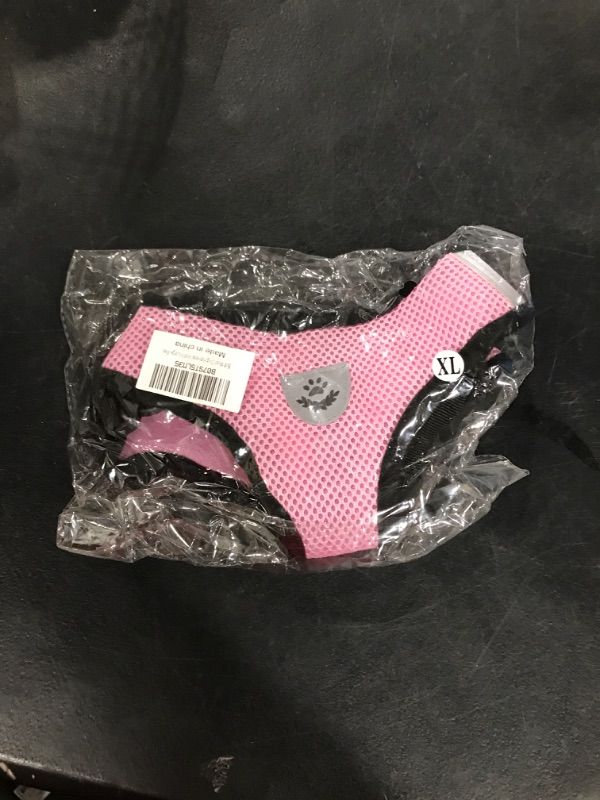 Photo 2 of Emoly Soft Mesh Dog Harness Vest, X-Large Dog Harness, Night Reflective Adjustable Mesh Harness with Padded Vest and Leash?Pink? X-Large Pink