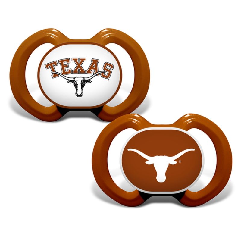 Photo 1 of 598800609 Texas Longhorns Pacifier - Pack of 2
