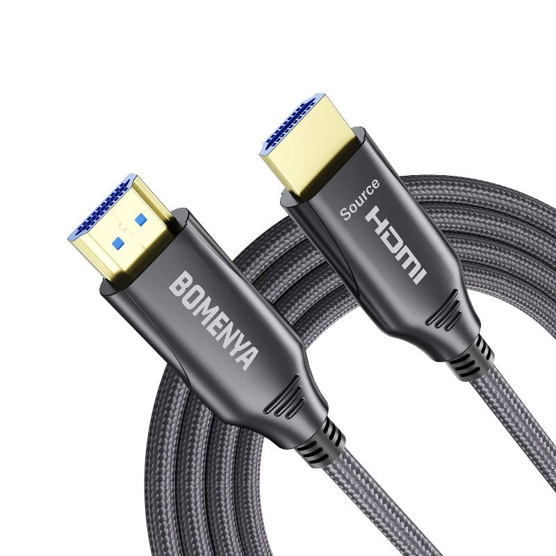 Photo 1 of BOMENYA 8K Fiber Optic HDMI Cable 33FT/10M, Ultra High Speed 48Gbps Active HDMI 2.1 Cable Supports 8K@60Hz, 4K@120Hz Dynamic HDR, eARC, Dolby Atmos, for HDTV Monitor RTX 3090 Xbox Series X PS5 ect 