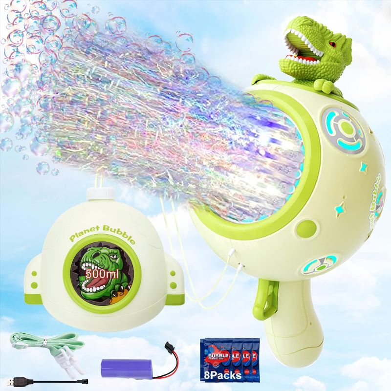 Photo 1 of Bubble Machine Gun Auto, 38 Holes Electric Bubble Maker Wand Cute Cartoon with LED Lights. Blingbrione Rechargeable Bubble Blower 500ml Bubble Solution for Kids Girl Boys 4 5 6 7 8 9 10 Years Old