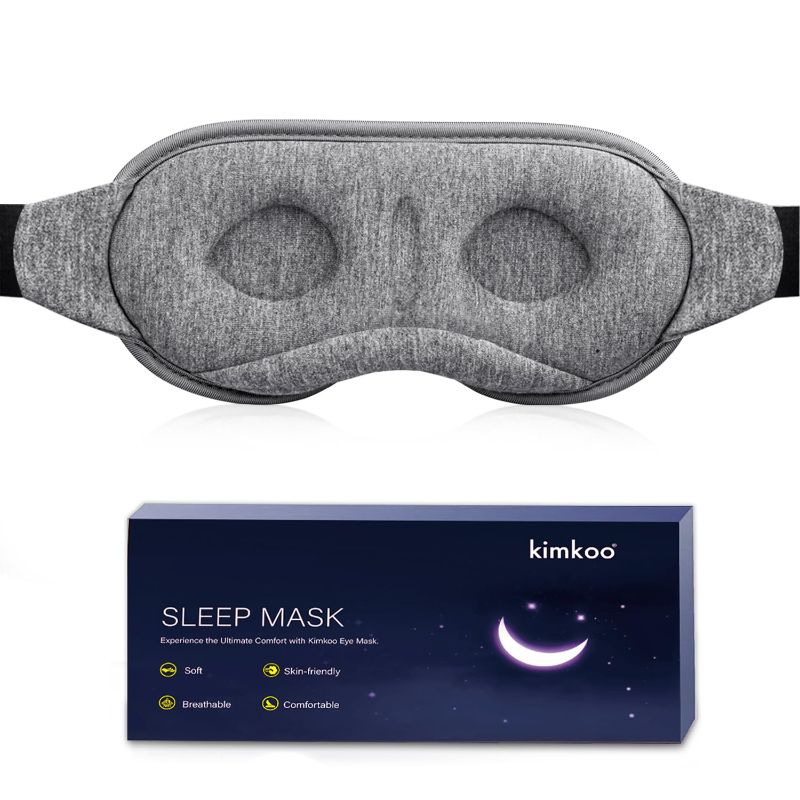 Photo 1 of 3D Sleep Eye Mask for Men Women, Breathable Sleep Adjustable Eye Mask, Contouring Memory Foam Night Eye Mask for Travel, Yoga, Nap etc. Grey