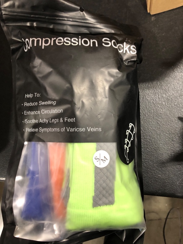 Photo 1 of 3 Pack Compression Socks Size Small - Medium 