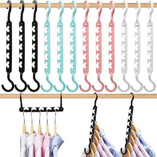 Photo 1 of 12-Pack-Closet-Organizers-and-Storage,Closet-Organizer-Hanger for Heavy Clothes,Sturdy Closet-Organization-and-Storage-Hangers-Space-Saving for Wardrobe,Dorm-Room-Essentials for College Students Girls 