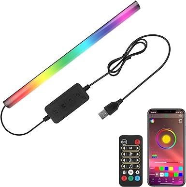 Photo 1 of FCPVHOY Under Monitor Light Bar, Color Chasing RGB Gaming Lights, Monitor Backlights with Remote and APP Controller, 5V USB Powered, for Gaming, Computer PC Desk, Room,Bookcase, Wine Cabinet