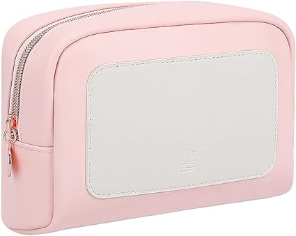 Photo 1 of 10FT MakeupDrawers - Medium Makeup Pouch - Simple And Sturdy Makeup Bag with Rose Gold Zipper - Perfect For Travelling And For Gifting - Store Travel And Compact Cosmetics - Pastel Pink 