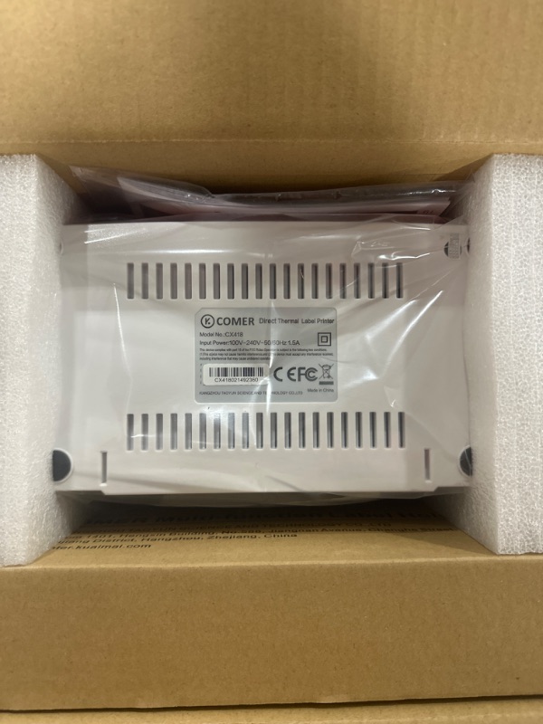 Photo 2 of K Comer Shipping Label Printer 150mm/s High-Speed 4x6 Direct Thermal Label Printing for Shipment Package 1-Click Setup on Windows/Mac,Label Maker Compatible with Amazon, Ebay, Shopify, FedEx,USPS,Etsy BASIC VERSION