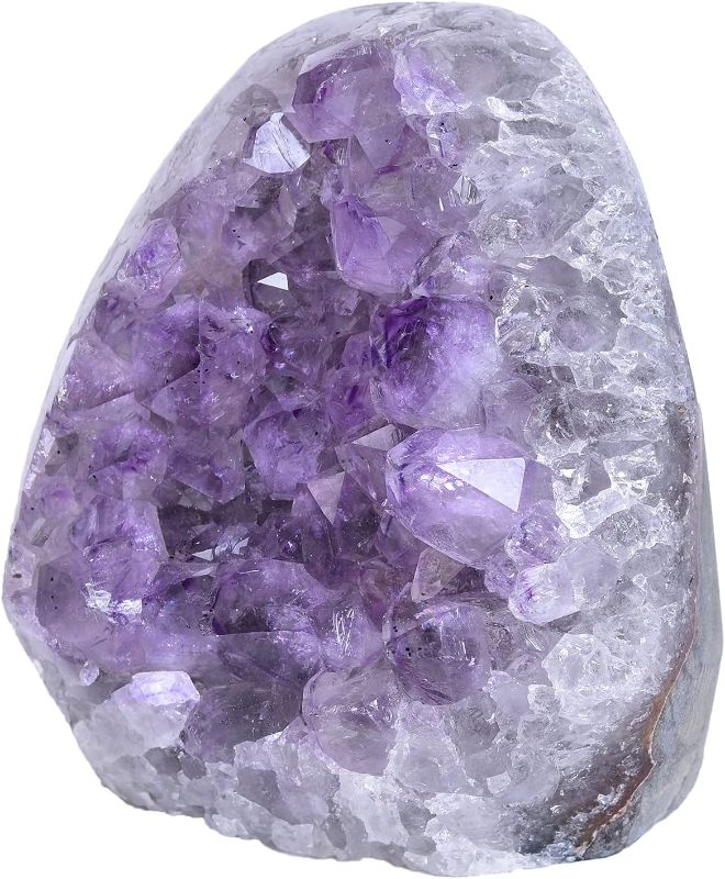 Photo 1 of AMOYSTONE Small Natural Amethyst Cluster 0.5-1 LBS Irregular Polished D Grade for Home Decoration