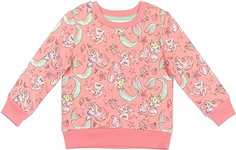 Photo 1 of Disney Lion King Toy Story Frozen Mickey Mouse Moana Ariel Girls French Terry Fashion Pullover Sweatshirt Infant to Big Kid
