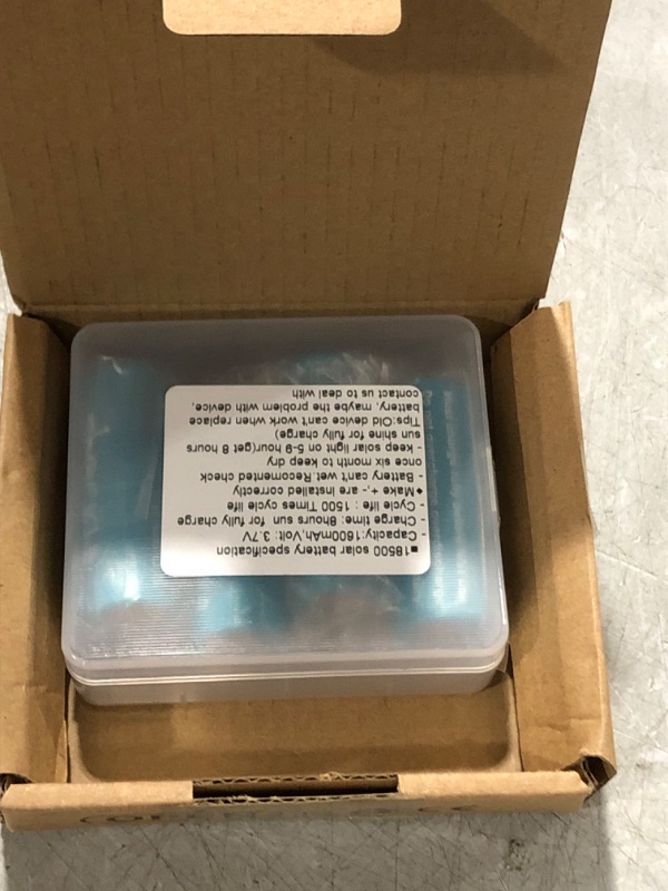 Photo 1 of funkawa 18500 3.7V Rechargeable Batteries, Shockli 18500 3.7V Li-ion 1600mAh Rechargeable Battery with Button top- (4 Pack)
